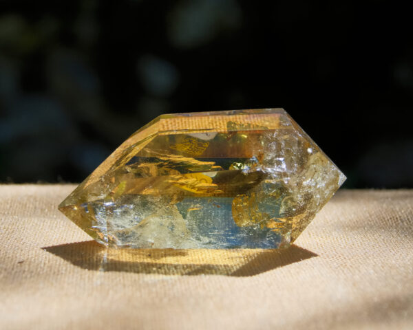 Lemon-Citrin Doppelender Kristall